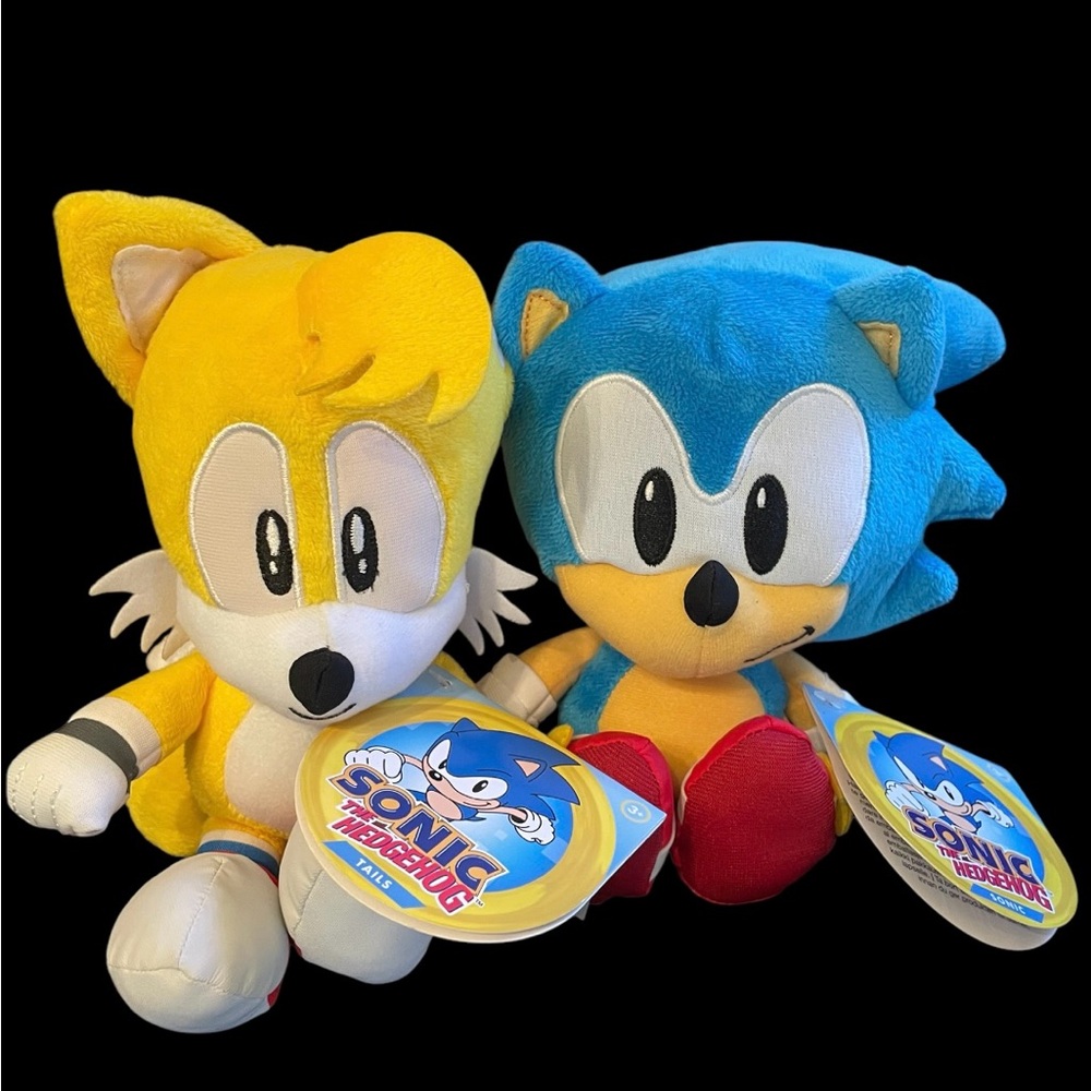 Brand New Sonic The Hedgehog Plush Set Bundle Sonic & Tails NWT 7”